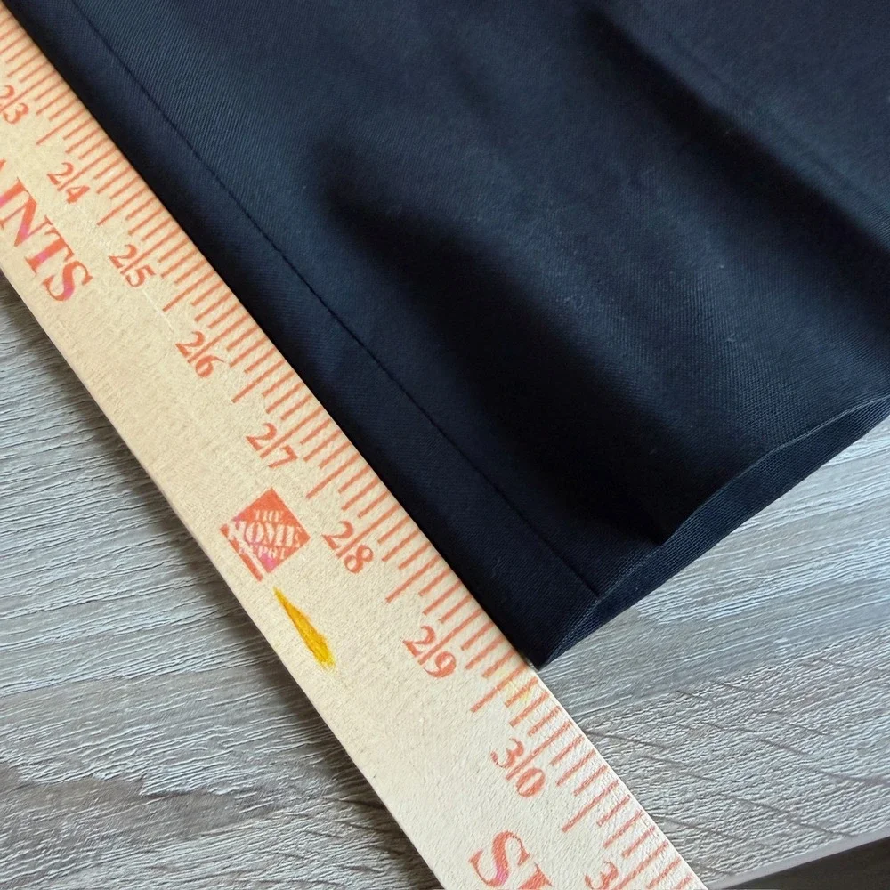 VTG Lauren Ralph Lauren Total Comfort Mens Black Dress Pants Flat Front 32 Short